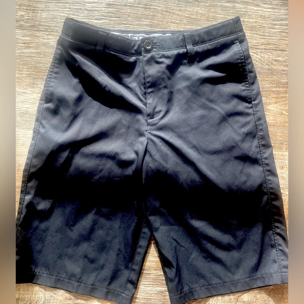 Youth under armour golf shorts black